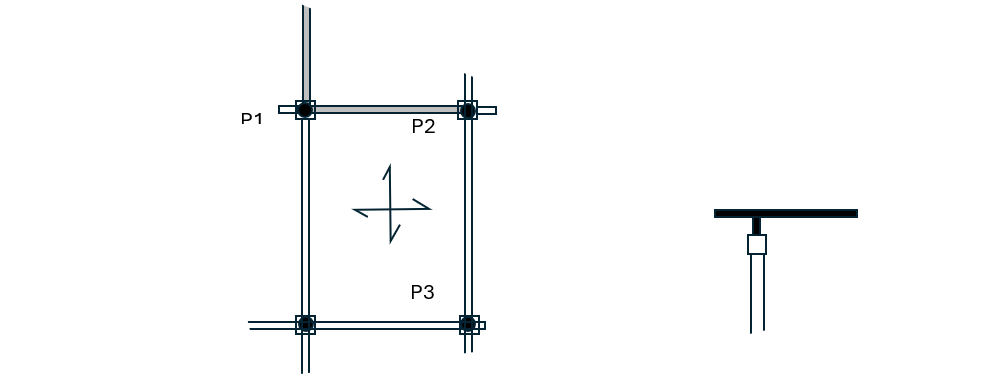 strategie 1 avec longrines bidirectionnelles pour reprendre les tolérances des pieux