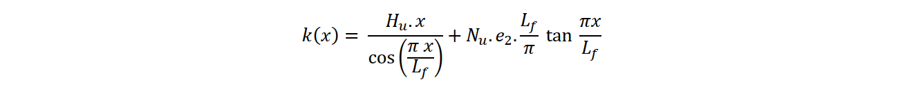 formule de calcul de la raideur de l'encastrement partiel à posteriori